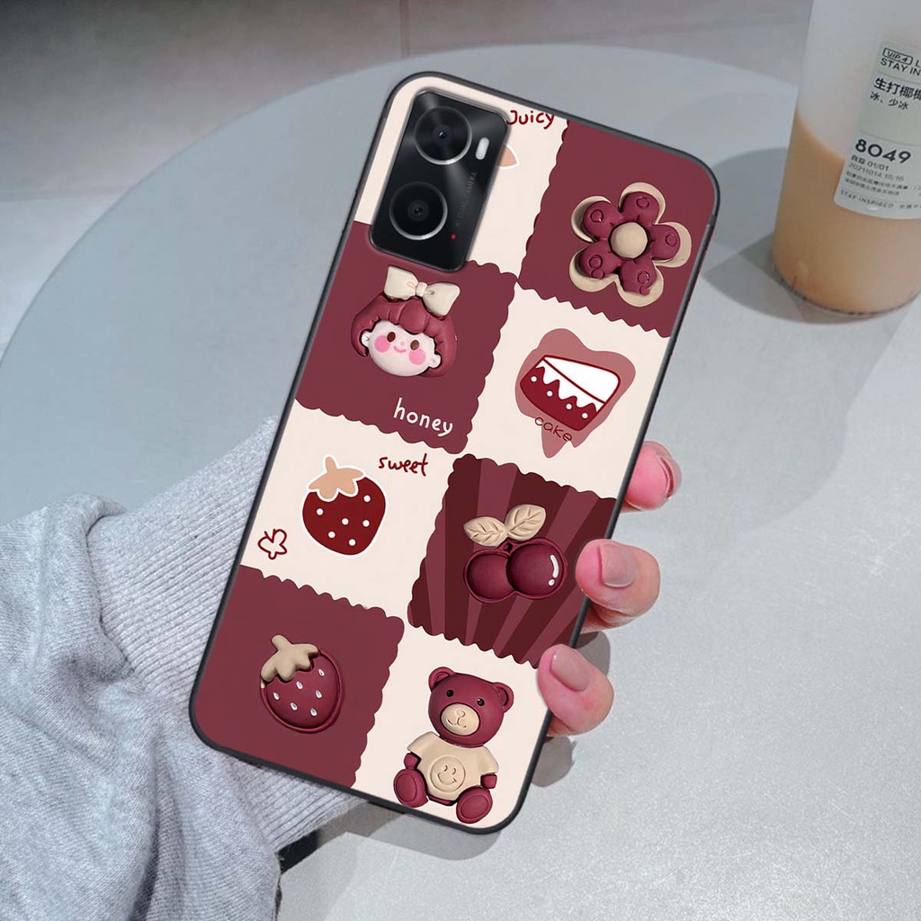 Ốp Oppo A76 in hình trái tim, caro kẹo ngọt đầy cá tính siêu đẹp siêu chất