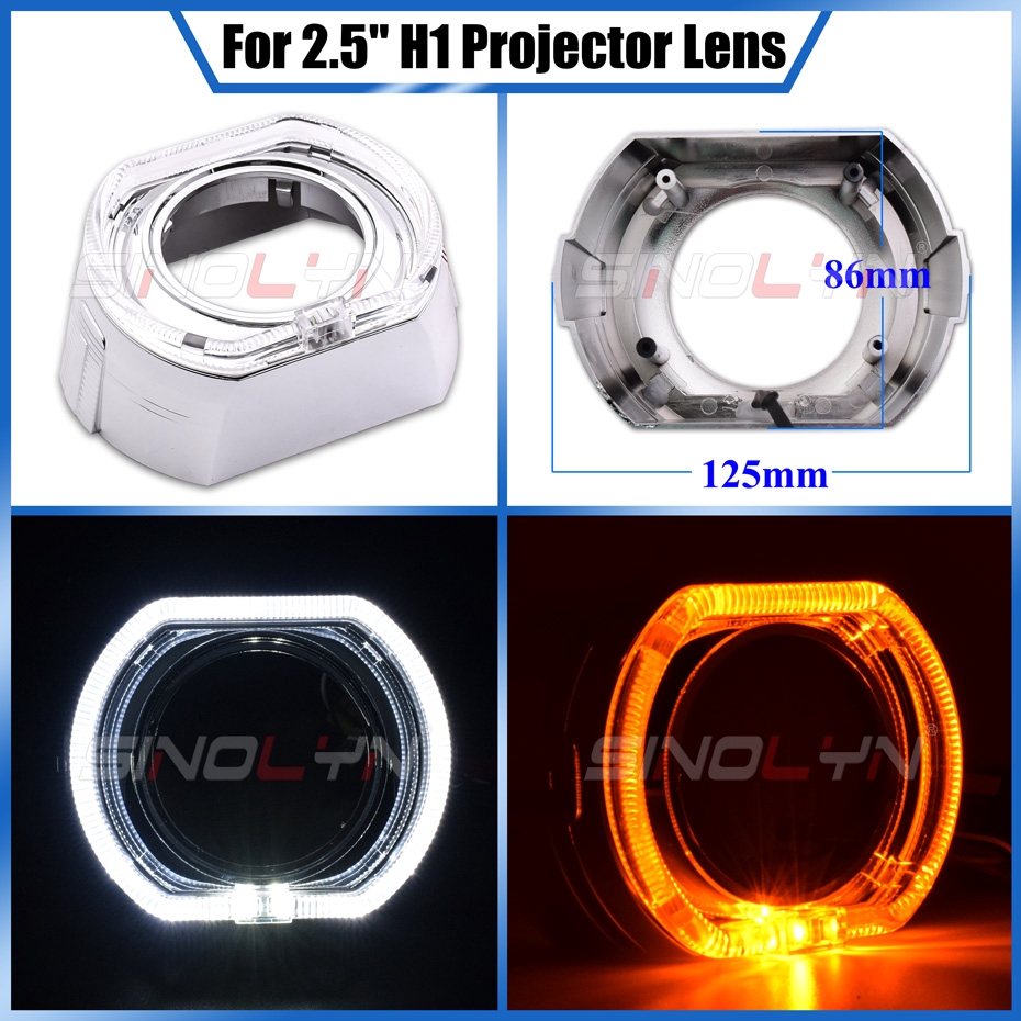1 Cặp Đèn LED Halo Shrouds 2.5'' H1/3.0'' Hella 3R/Q5 Dành Cho Mặt Nạ