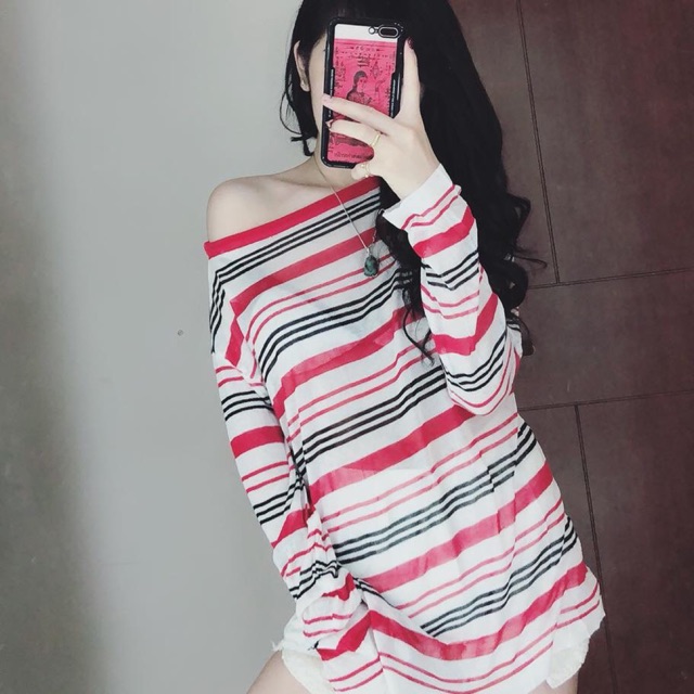 ÁO LEN KẺ MOTOGHI (kèm video + ảnh thật)