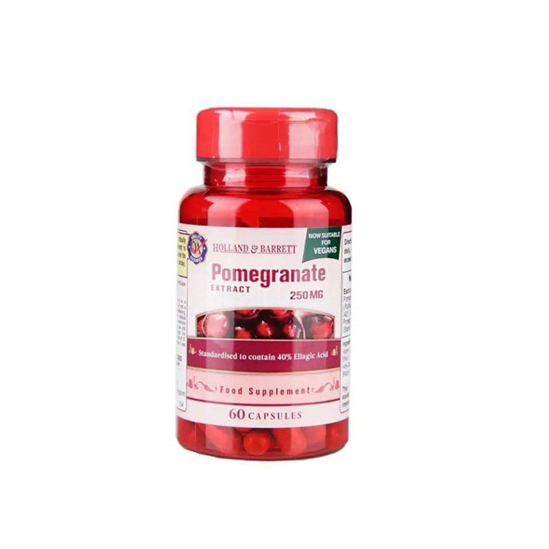 Viên uống chống nắng, trắng da tinh chất lựu đỏ H&amp;B Pomegranate 250mg lọ 60 viên
