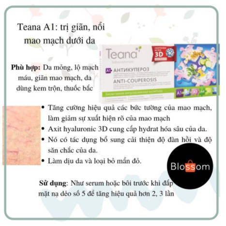 Serum Teana A1 / A3 cho da yếu mỏng, giãn nổi mao mạch dưới da