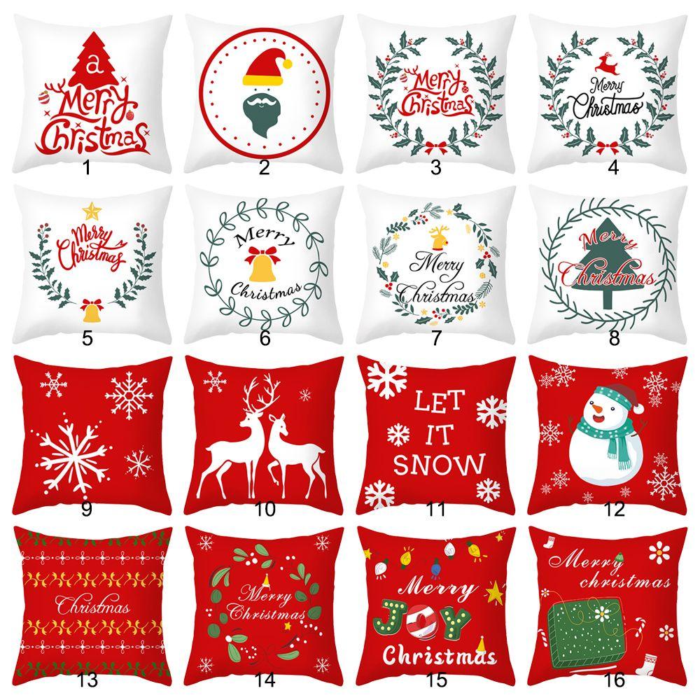 Vỏ Gối In Họa Tiết Ông Già Noel Trang Trí Giáng Sinh