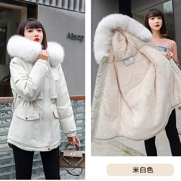 {Karul}Áo khoác nữ Parka mũ lông lót nỉ mềm phong cách hàn quốc mẫu mới có dây chiết eo. | BigBuy360 - bigbuy360.vn