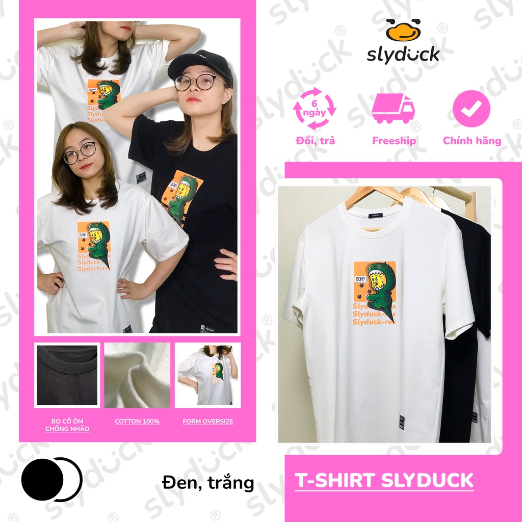 Áo phông Unisex Local Brand - Slyduck-Rex T-Shirt áo thun cotton 100% nam nữ form rộng oversize