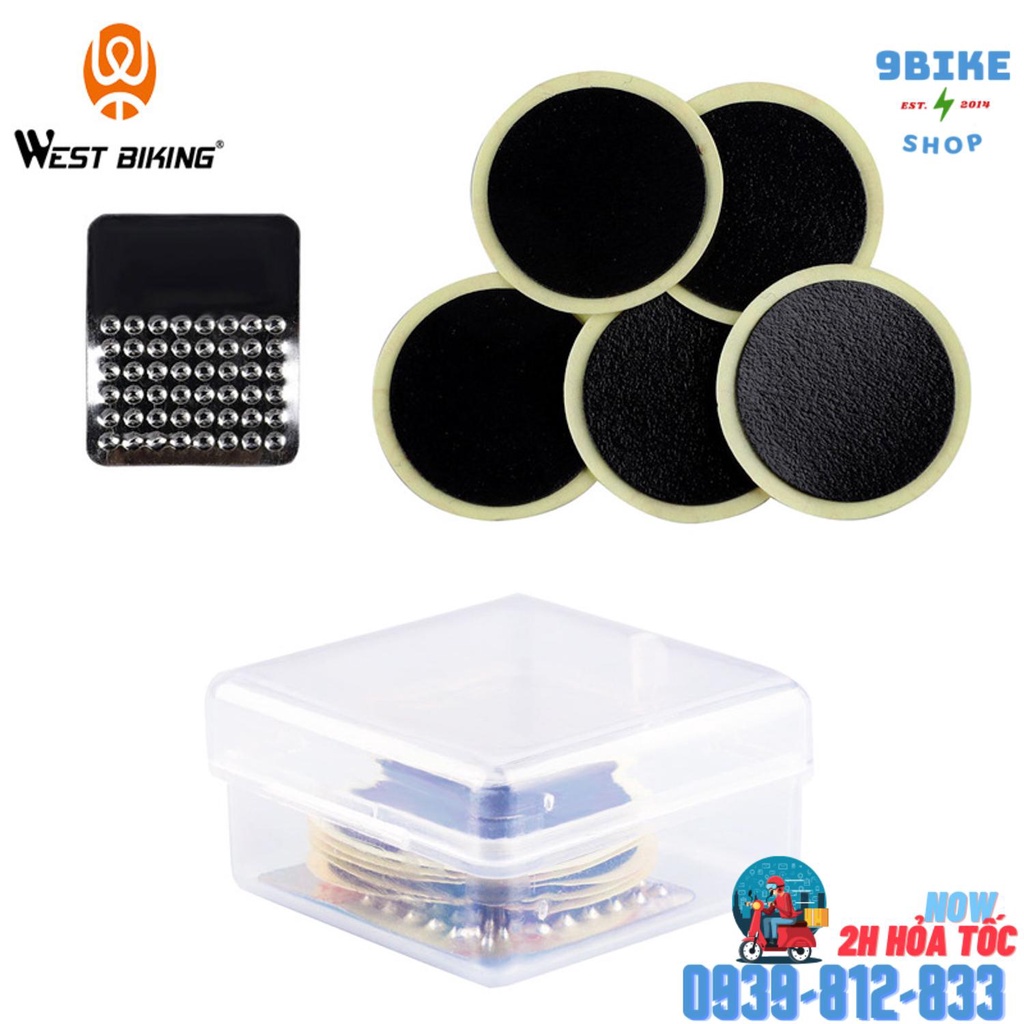 Bộ kit mini vá xe đạp 5 miếng và miếng chà nhám WB