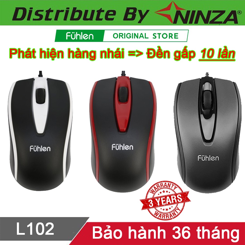 Chuột máy tính Fuhlen L102 Ninza [Bảo hành 36 tháng] chính hãng - Chuột vi tính Fuhlen L102 E-Dra EM640 chính hãng