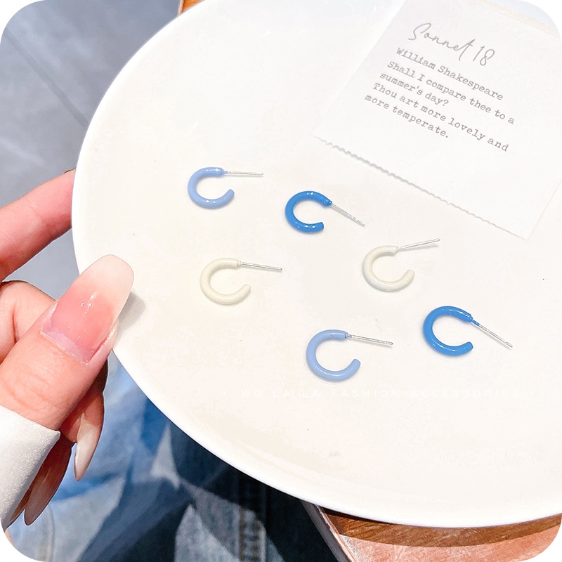 Set 3 bông tai thời trang Hàn Quốc 2021 mới