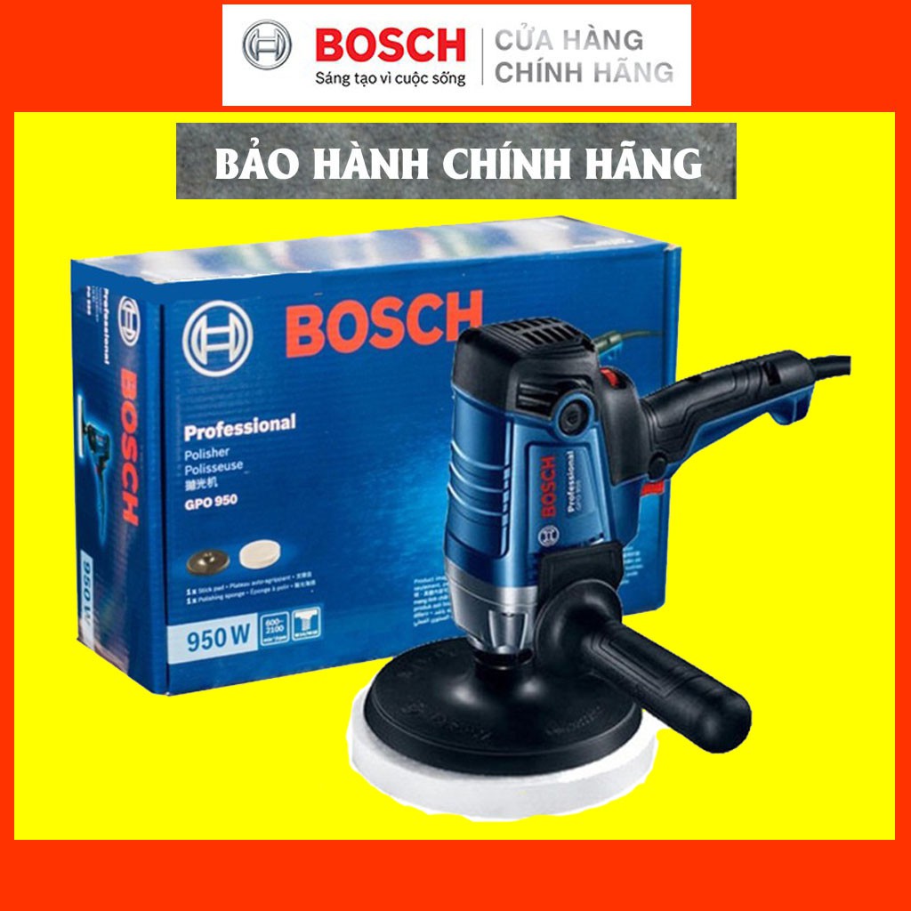 [CHÍNH HÃNG] Máy Đánh Bóng Cầm Tay Bosch GPO 950 (165MM-950W) Giá Đại Lý Cấp 1, Bảo Hành Tại TTBH Toàn Quốc