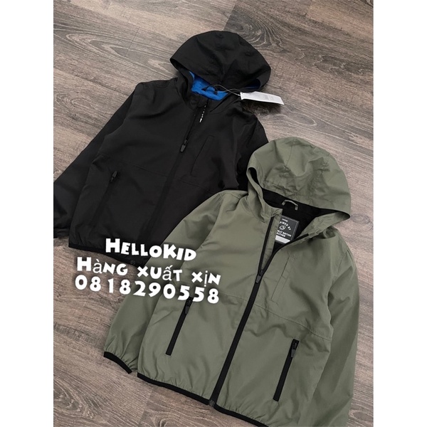 A380 - Áo gió GG Uk màu đơn giản bé trai