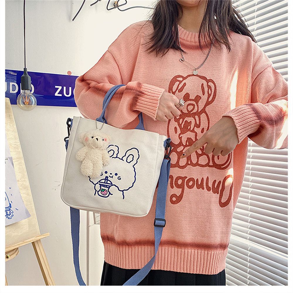 Túi vải sức chứa lớn thời trang xinh xắn dễ thương cho nữ