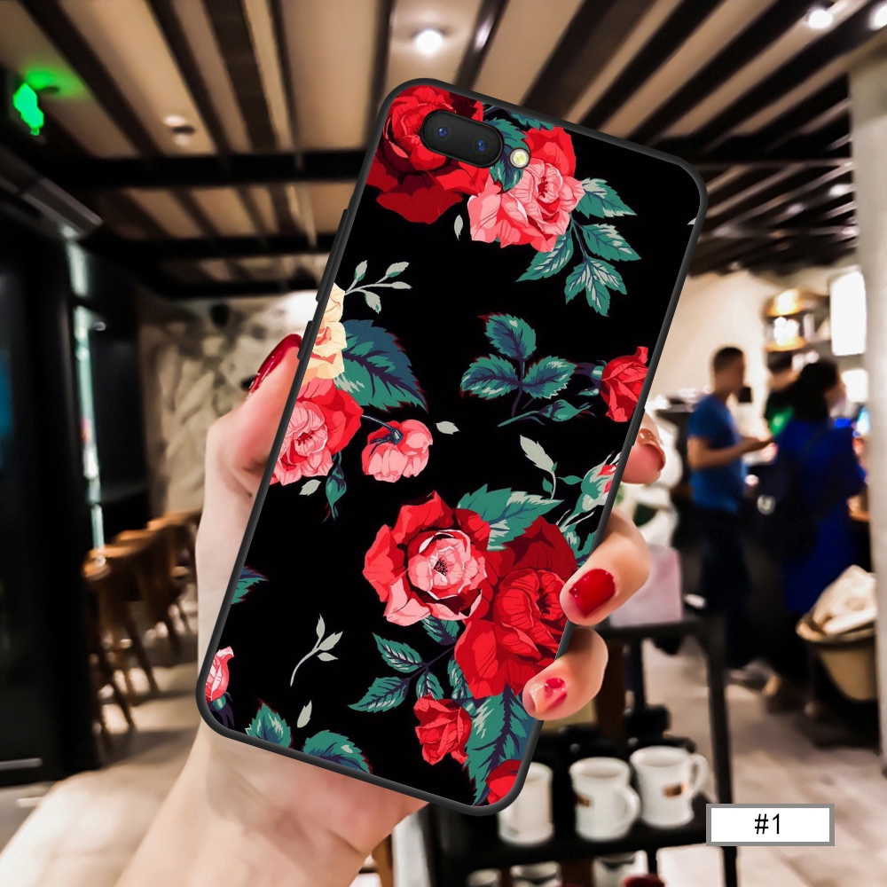 Ốp điện thoại mềm in họa tiết hoa cho OPPO A3S A5S A7 A83 A1K F5 F9 F7 F5 Youth F1S F11【lyfs】