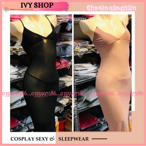 Váy ngủ sexy nữ đẹp hai dẫy dáng dài xuyên thấu gợi cảm - VND002 - IVY SHOP