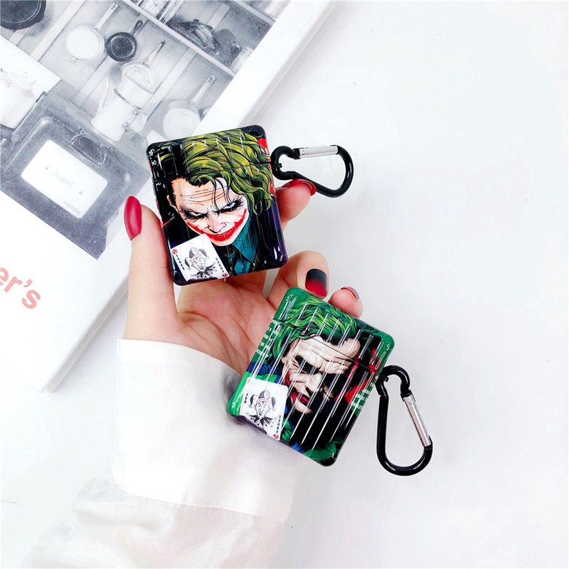 Movie Joker Apple iPhone 11 Case 11 Pro SE2 6 7 8 Plus XR XS MAX Fashionable Clown Buffoon AirPods Pro Case Ins Style Phone Case Lens Protection Shockproof Couple Cover