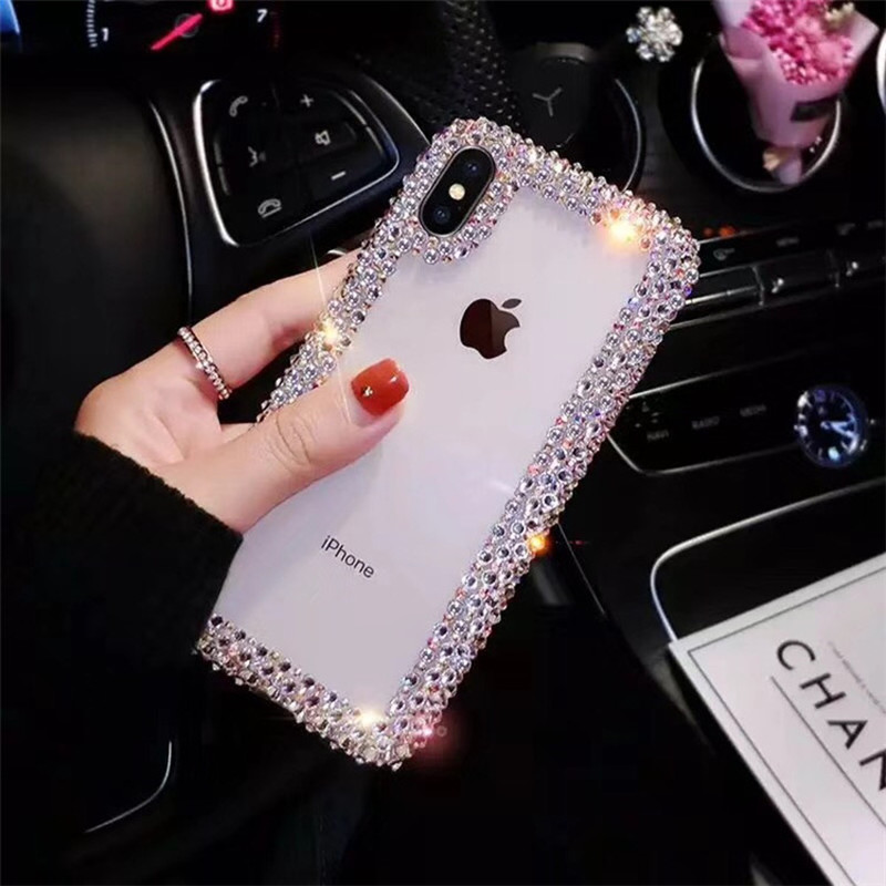 Ốp điện thoại đính đá lấp lánh cho iPhone 6 6s 7 8 Plus Xs Max Xr 11 Pro Max Se2020