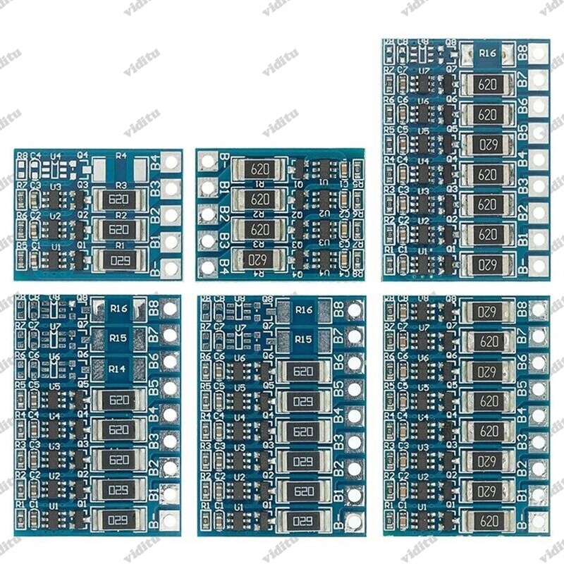 Mạch cân bằng 3S 4S 5S 6S 7S 8S thụ động bảo vệ pin Li-ion lithium 18650 4.2V 68mA - 18650 Li-ion battery Balance
