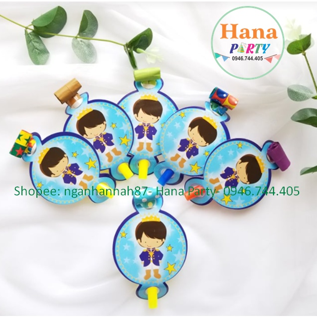 Kèn lưỡi thổi in hình hoạt hình Set 3c/ set 6c cho các bé sinh nhật vui nhộn phụ kiện sinh nhật cho bé