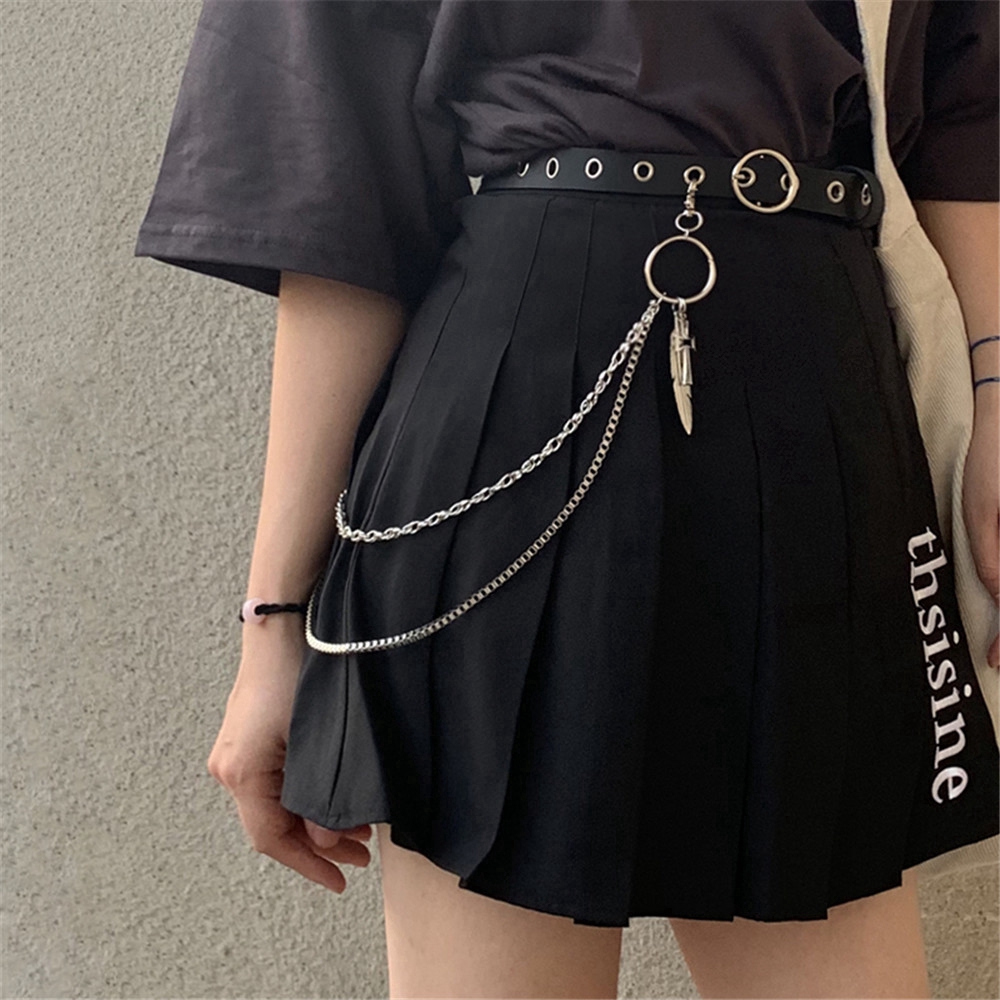 Dây Chuyền Kim Loại Trang Trí Quần Phong Cách Retro