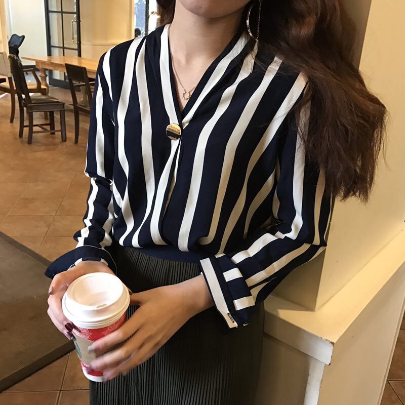 [Mã WASKT410K giảm 10K đơn 50K] ÁO SƠ MI NỮ SỌC CỔ | BigBuy360 - bigbuy360.vn