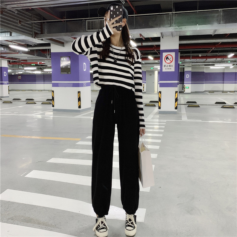 Quần dài lưng thun ống rộng phong cách thời trang Hàn trẻ trung dành cho nữ | BigBuy360 - bigbuy360.vn