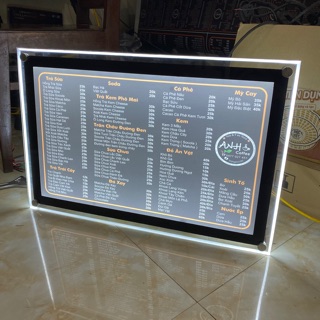 Menu led để quầy