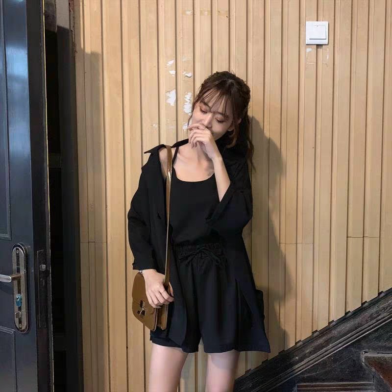 SET VEST 3 MÓN GỒM ÁO 2 DÂY + ÁO KHOÁC VEST + QUẦN GIẢ VÁYi | BigBuy360 - bigbuy360.vn