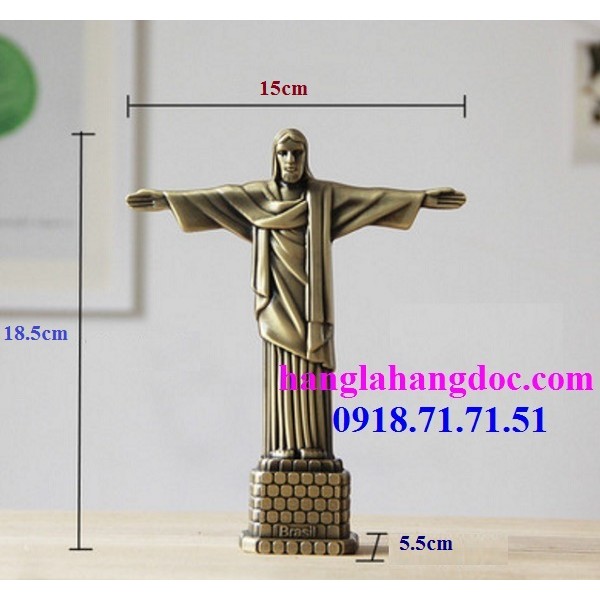 Mô hình tượng chúa Jesu dang tay 18.5cm