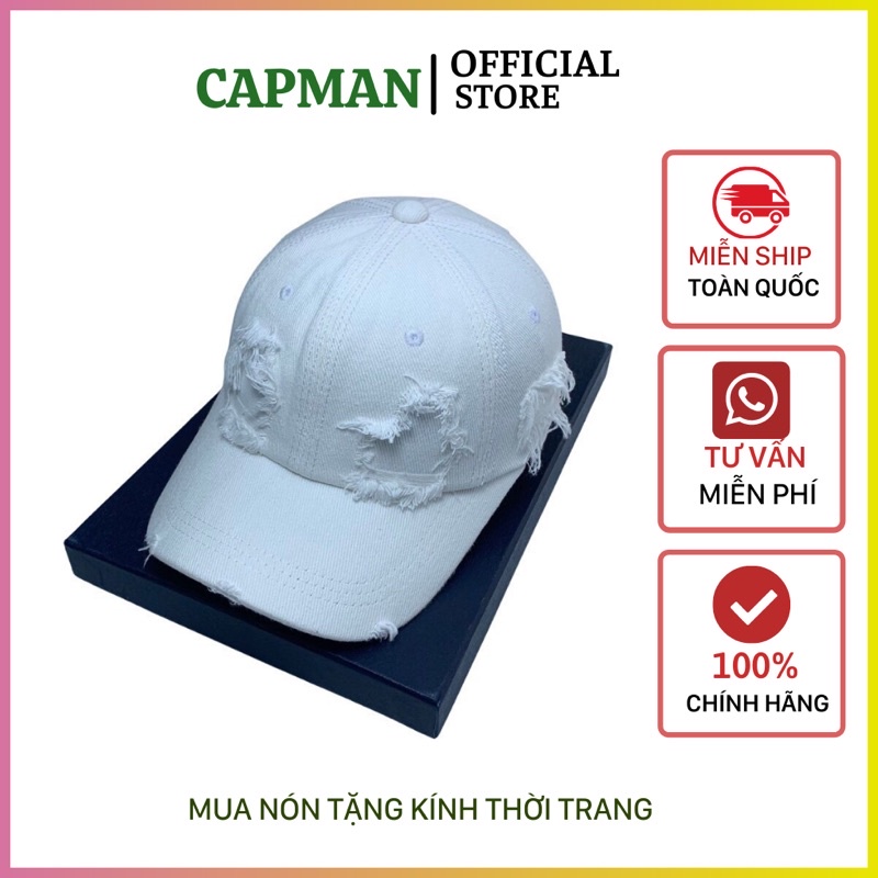 Mũ Lưỡi Trai Jean Bụi - Nón Kết Jean Rách Thời Trang Nam Nữ - Free size, Full Hộp Trắng, Đen, xanh (Ảnh thật 100%)