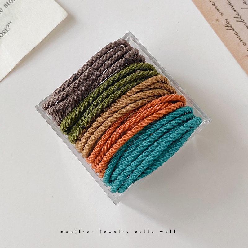 Dây buộc tóc cao su mỏng thiết kế đơn giản thời trang cho trẻ em