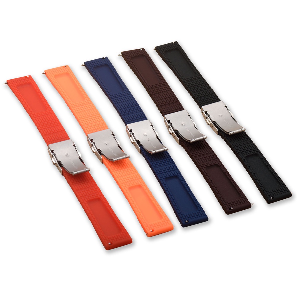 Dây Đeo Đồng Hồ Bằng Silicone 18mm 20mm 22mm 24mm Dành Cho Huawei Watch GT/2/2e/Pro Samsung Galaxy Active 2 S3