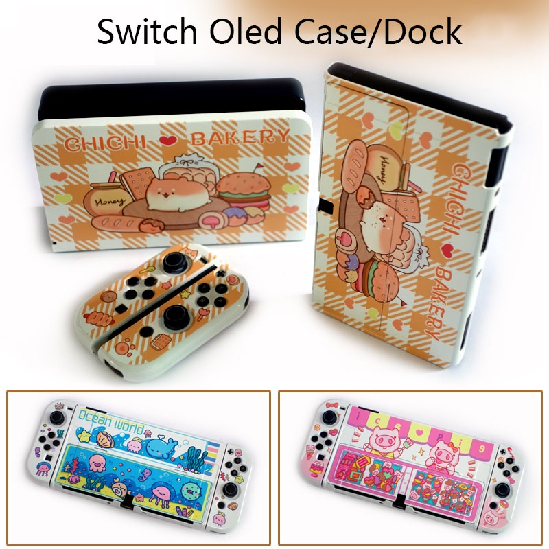 Vỏ Bảo Vệ Chống Trầy Xước Họa Tiết Hoạt Hình Dễ Thương Cho Tay Cầm Chơi Game Nintendo Switch Oled