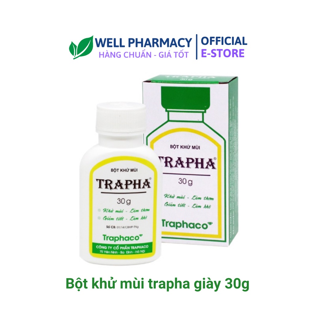 BỘT KHỬ MÙI TRAPHA 30G