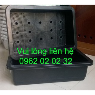6 khay trồng rau 65x42x16cm ĐEN