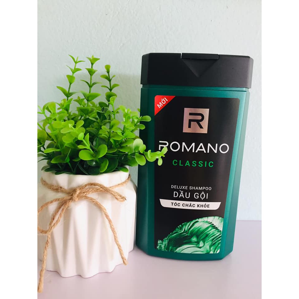 Dầu gội Romano Classic tóc chắc khỏe hương nước hoa nam tính 180g