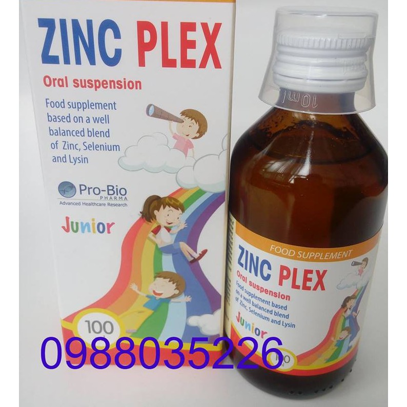 ZINC PLEX Junior sản phẩm bổ sung Kẽm (ZINC), tăng sức đề kháng cho