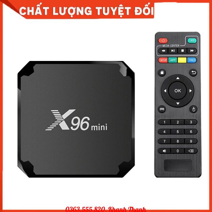 TV BOX X96 Mini (Amlogic S905W QuadCore/2G/16G) - X96 Mini Android TV Box RAM 2GB - ROM 16GB - Hệ Điều Hành Android 7.12