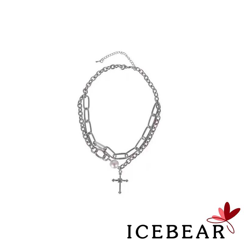 Vòng cổ hợp kim mặt hình thánh giá đính đá thời trang cho nữ