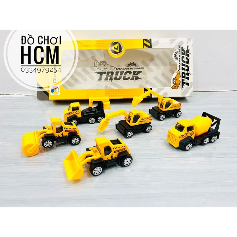 Đồ chơi mô hình xe công trình bằng kim loại rất đẹp dành cho bé thích khám phá xe mô hình G0688