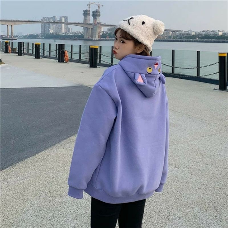 Áo Hoodie Thêu BÁO HỒNG PINK PANTHER Form 60kg