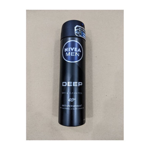 Xịt ngăn mùi Nivea Men Deep Than Đen Hoạt Tính 150ml