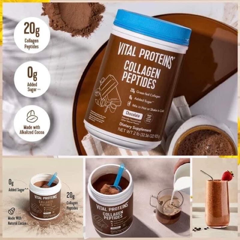 Bột Vital Proteins collagen peptides .bill mỹ