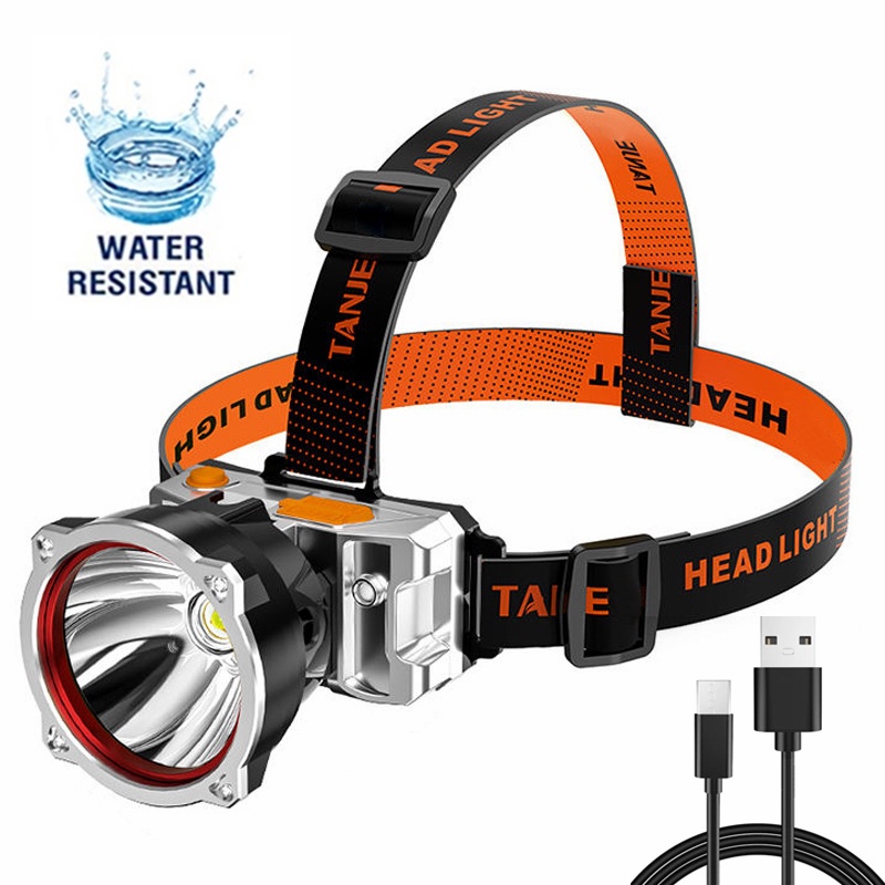 Đèn LED Đeo Đầu Siêu Sáng Chống Thấm Nước Kèm Sạc USB Tiện Dụng Chất Lượng Cao