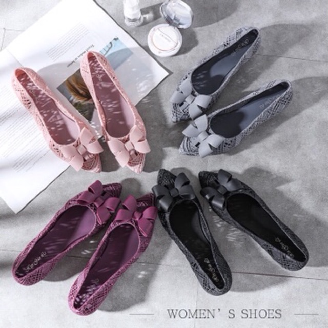 Giày Nhựa Dẻo Mẩu Có Nơ | BigBuy360 - bigbuy360.vn