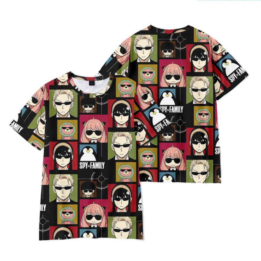 Áo Thun Tay Ngắn Dáng Rộng In Hình Anime SPY x FAMILY Thời Trang Unisex Giản Dị