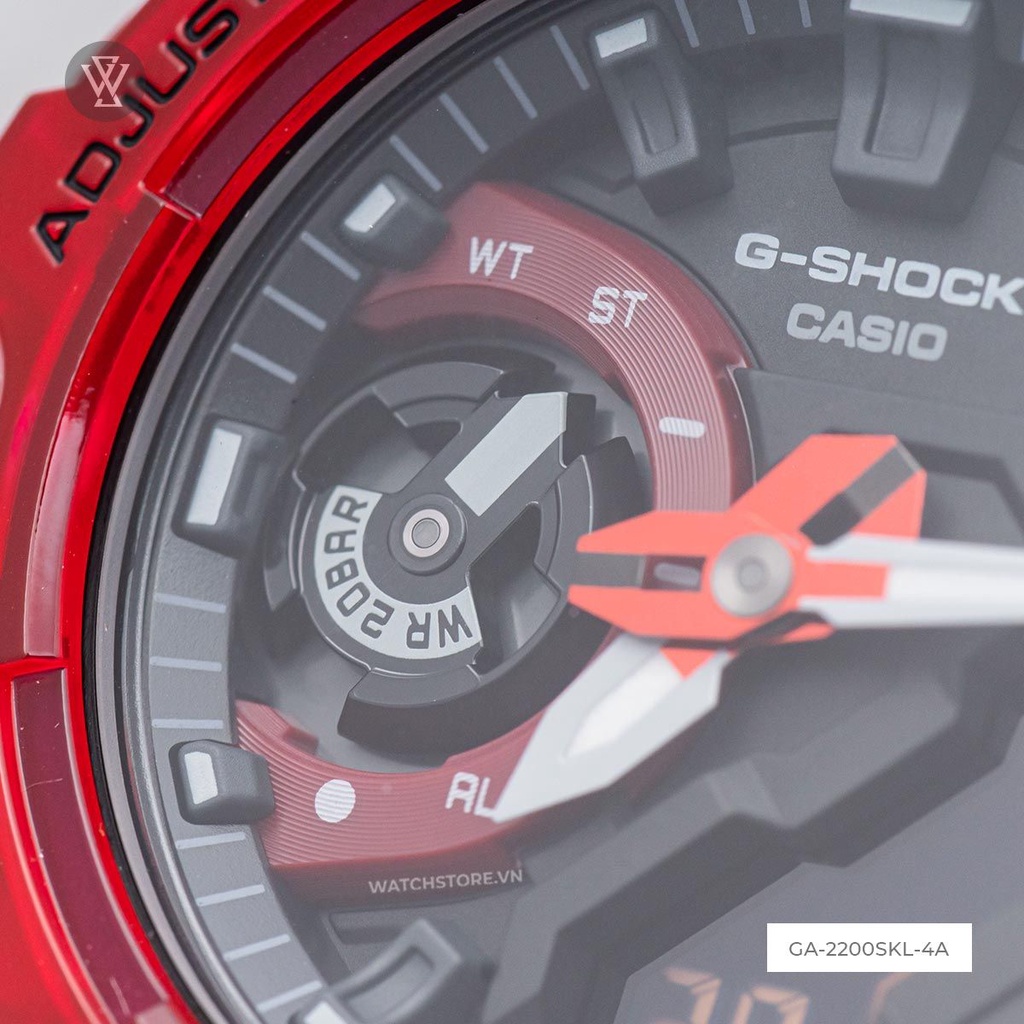 Đồng Hồ Điện Tử Nam Casio G-Shock WATCHSTORE GA-2200SKL-4ADR Thiết Kế Mặt Kính Khoáng 47mm, Vỏ Và Dây Nhựa Bền Bỉ
