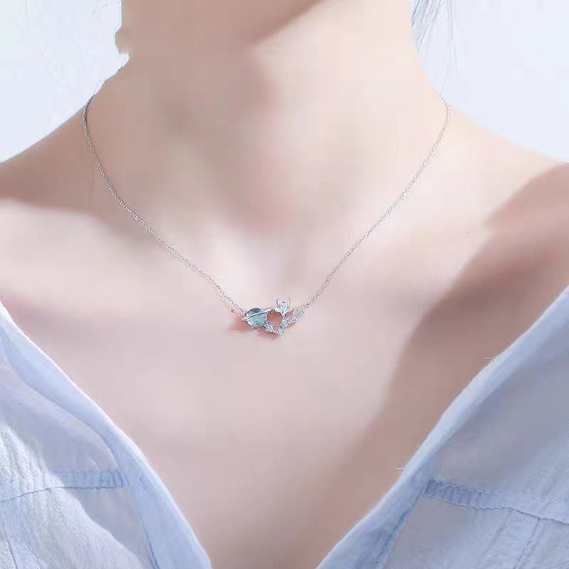 Dây chuyền Vòng cổ nữ đính đá chủ đề dải ngân hà lấp lánh siêu sang BAG U DCNA11