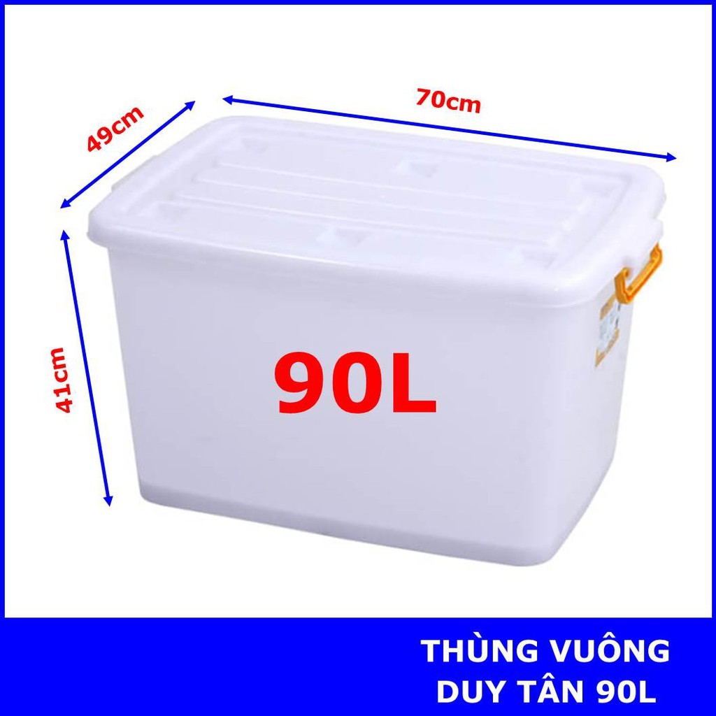 Thùng nhựa Duy Tân có bánh xe 55L , 90L - MUA KÈM CA TULIP 1L.
