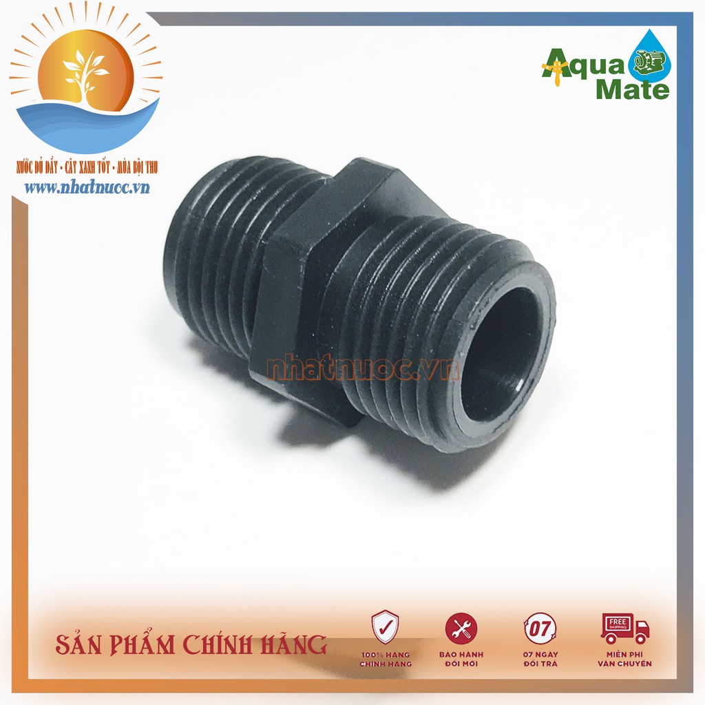 Nối 2 đầu ren ngoài Aquamate W-301-04 D21 (1/2)