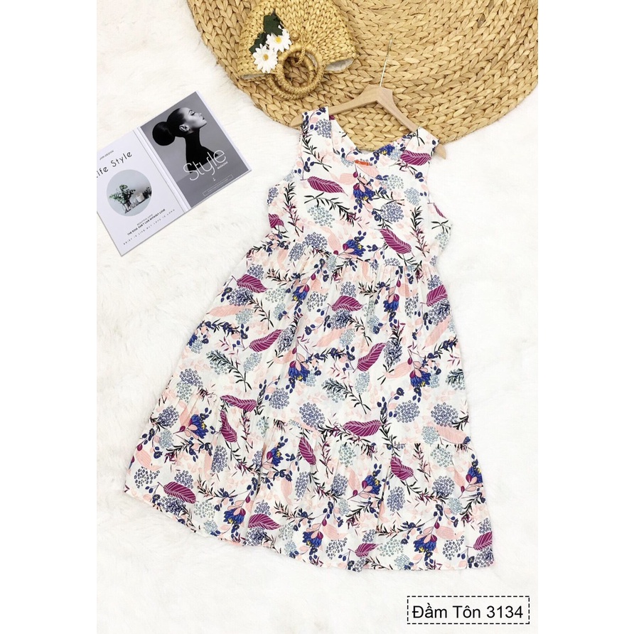 [SIZE 40-65KG] Đầm bầu sát nách vải voan mềm mát dễ thương có size 65kg cao cấp thoáng mát mùa hè không nhăn dài tới gối