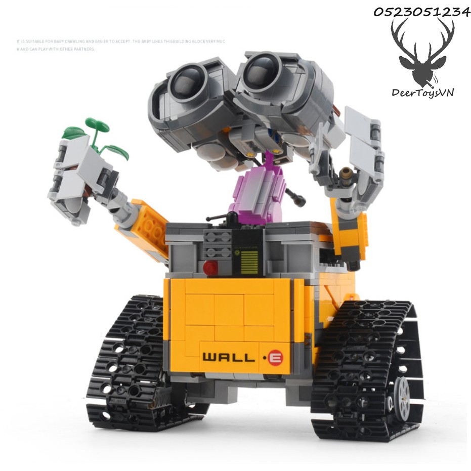 [687 CT - HỘP GIẤY] BỘ ĐỒ CHƠI LẮP GHÉP XẾP HÌNH LEGO Robot Wall E, Lego người máy Wall E