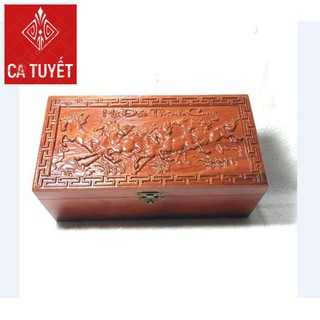 [GIÁ HỦY DIỆT] HỘP ĐỰNG TRANG SỨC, HỘP ĐỰNG CON DẤU CHẠM MÃ ĐÁO THÀNH CÔNG gỗ hương chuẩn - LOẠI TO (ẢNH THẬT 100%)